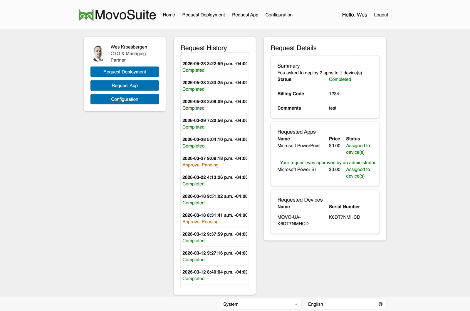 MovoSuite sign-in